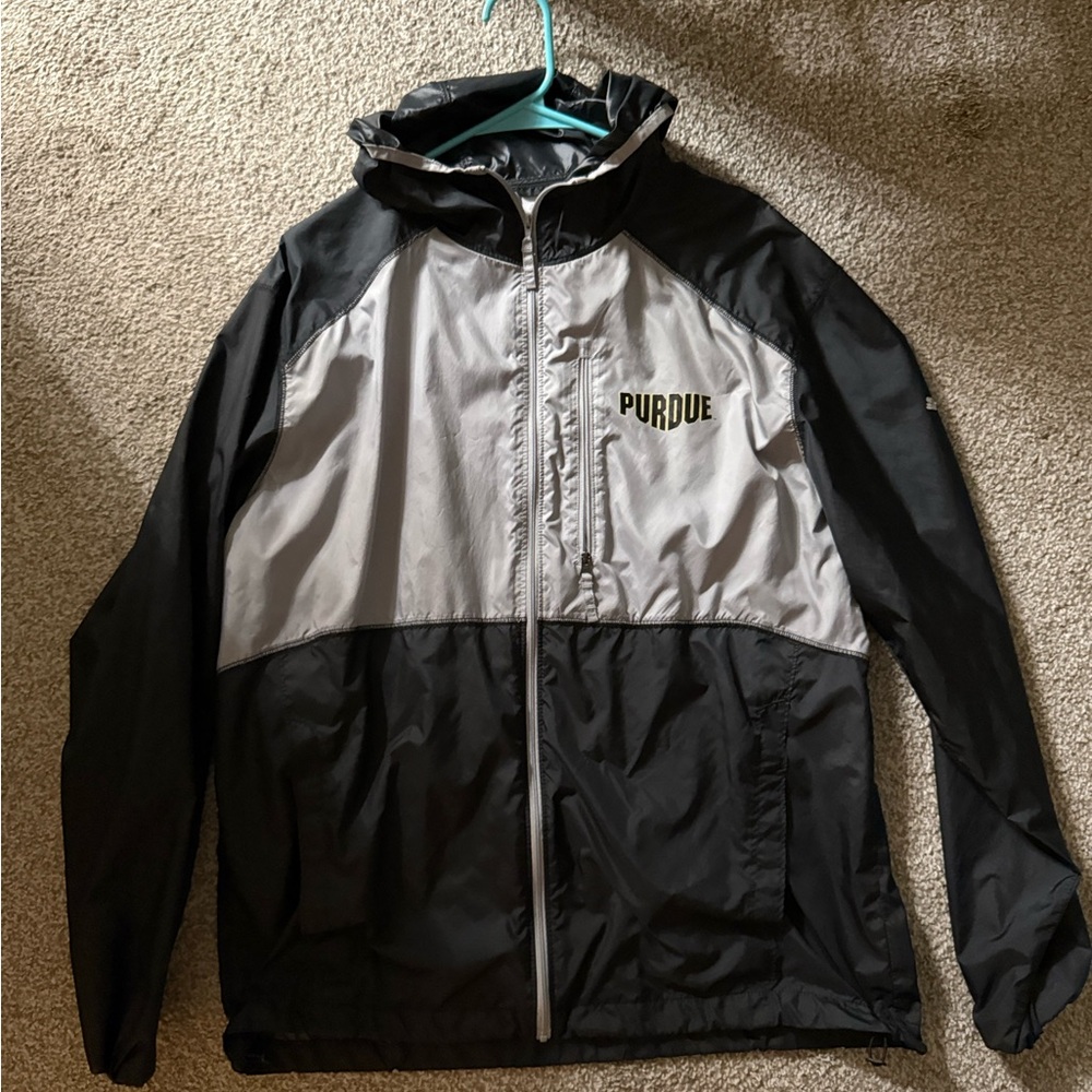 Columbia Men's Black and Gray Windbreaker